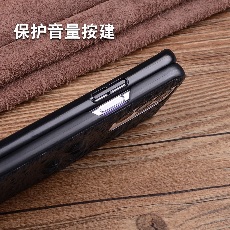 Hot Luxury Genuine Leather Wallet Business Phone Case For Oppo Find N Magicv Cover Credit Card Money Slot Cover Holster