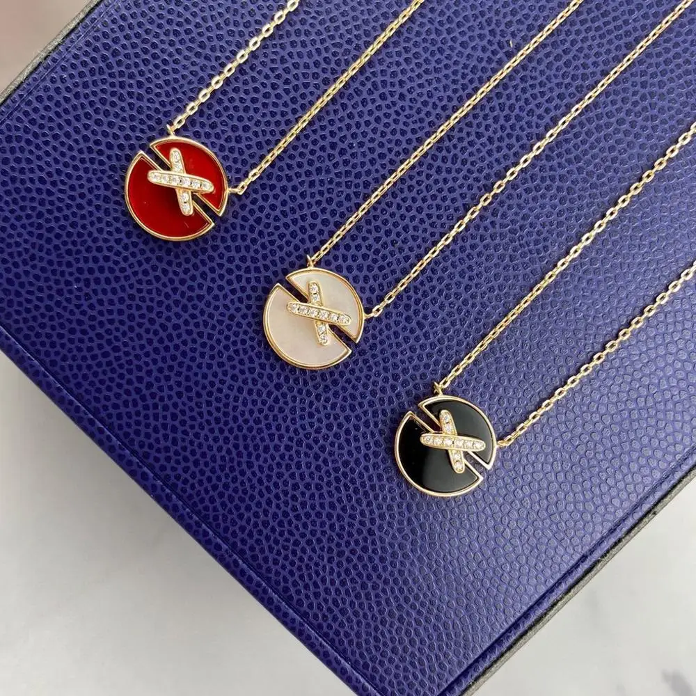 

925 Sterling Silver Jewelry For Women Colorful Cross Pendants Rose Gold Necklace Luxcy Cross 925 Silver Necklace Party Jewelr