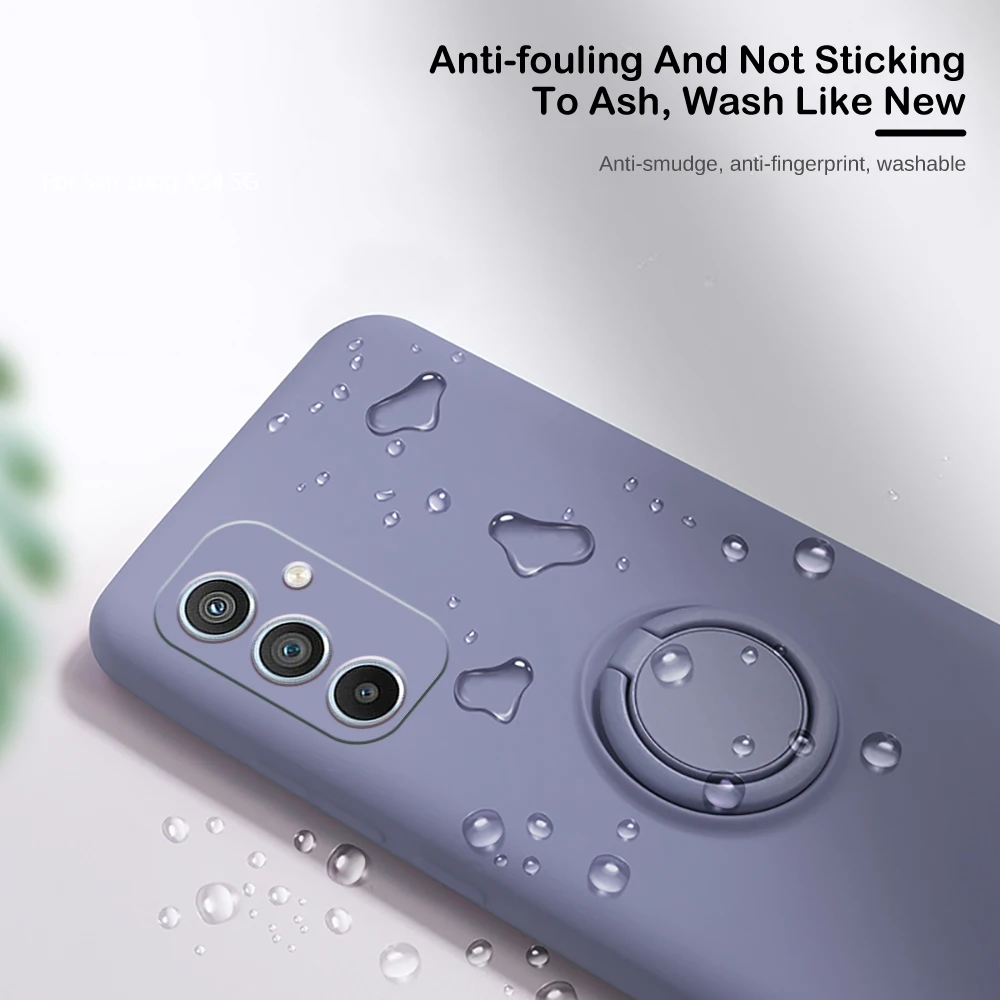 Liquid Silicone Magnetic Phone Case with Ring Holder