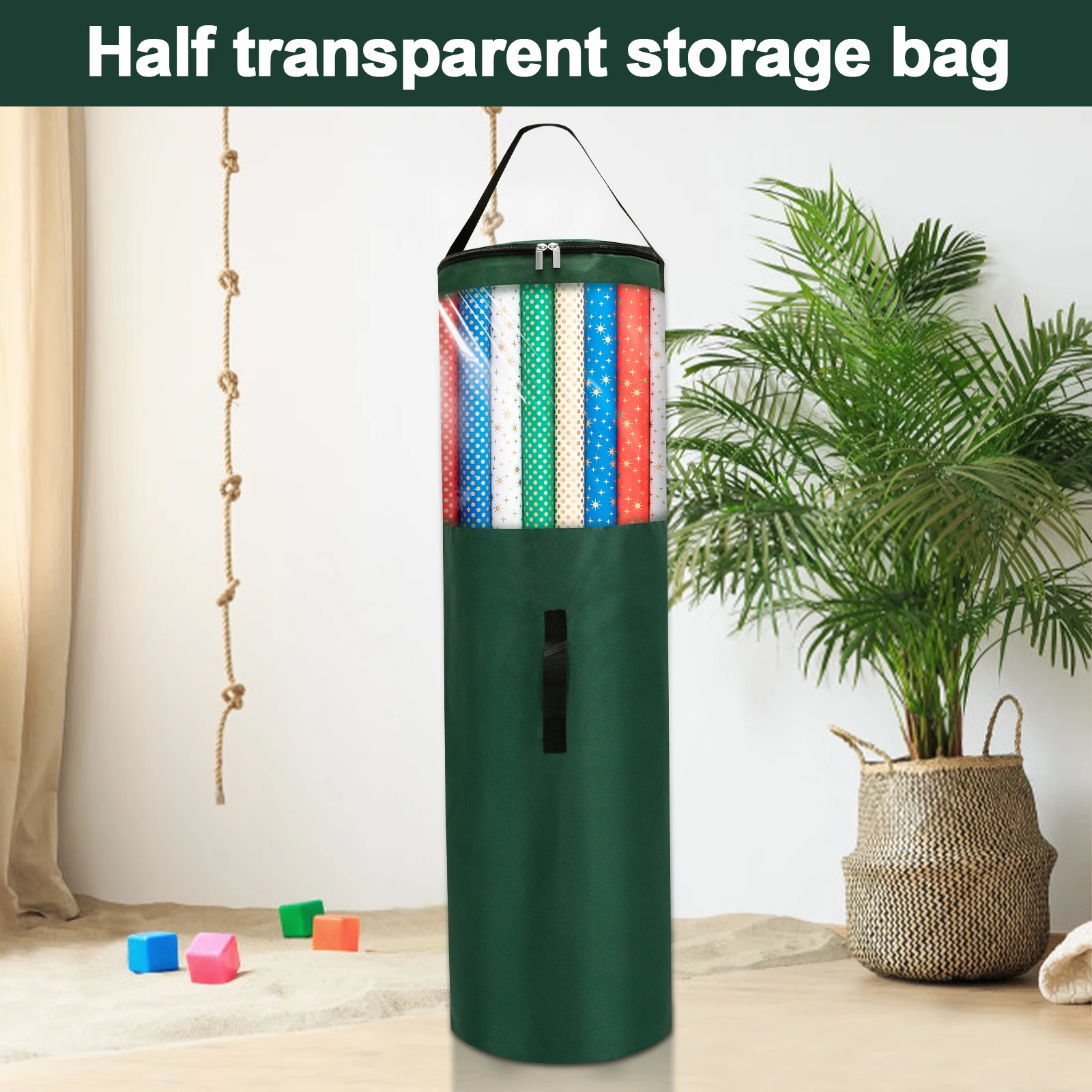 Gift Wrapping Paper Storage Bag with Handle Zipper 40 Inch