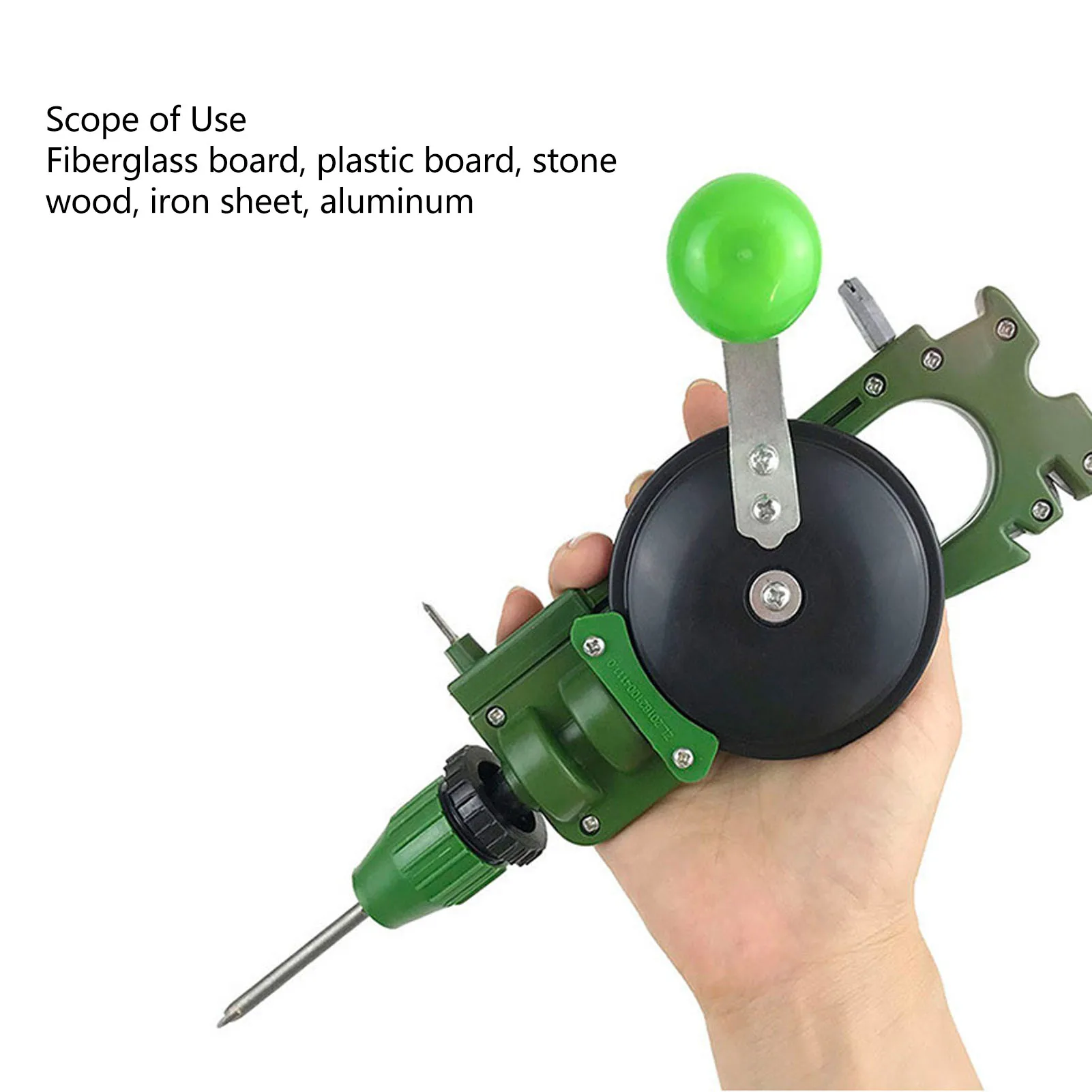 Manual Drill Cutter Hand Crank Drill Multifunctional Glass Ceramic Cutting Hole Drilling Knife Scissors Sharpening Manual Drill 4