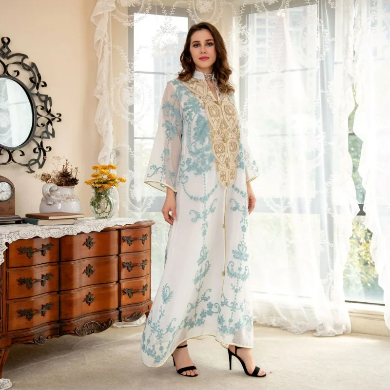 European and American Middle East Foreign Trade Women's Clothing Dubai Arabic Dress Evening Dress Stylish Good Texture Robe