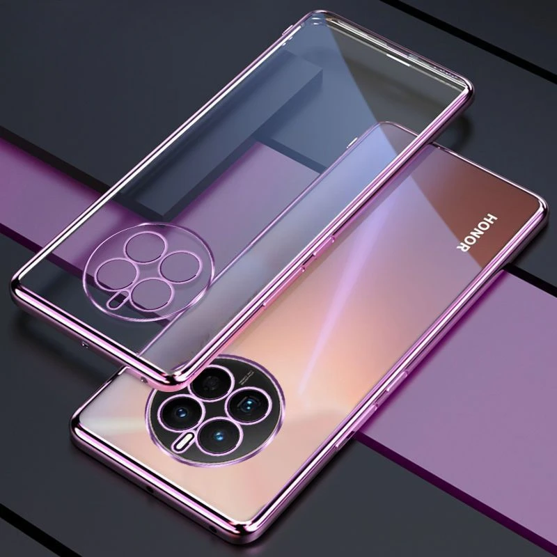 Electroplating Silicone Soft Shell Phone Case with All-Inclusive Lens Protection
