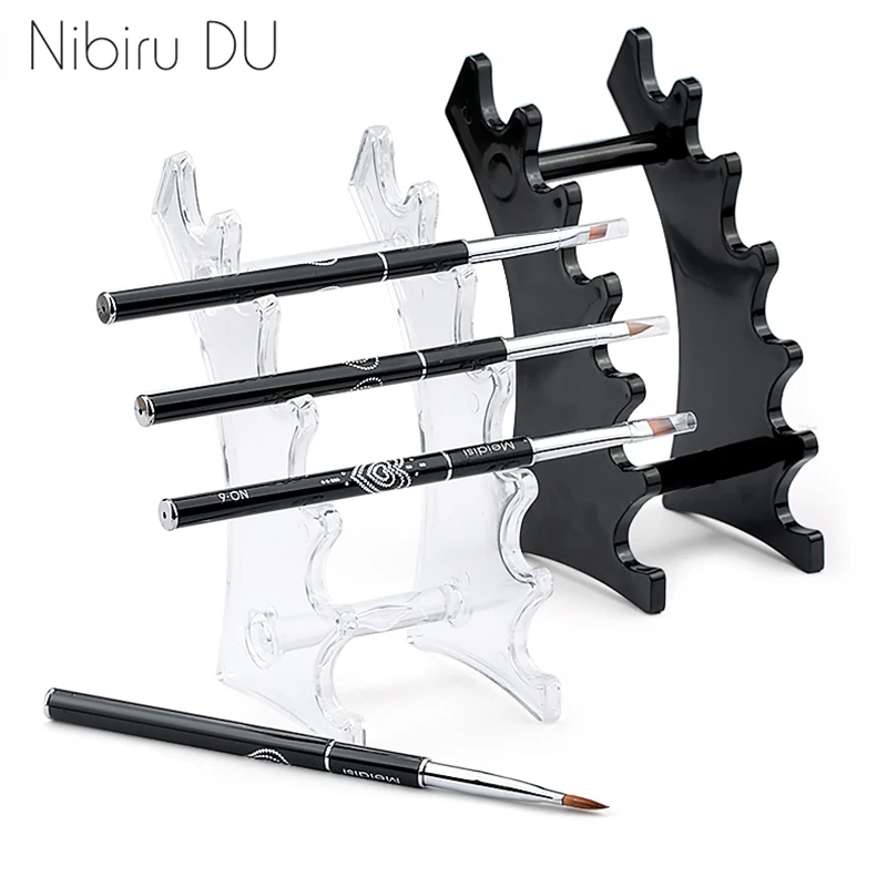 1 Set Nail Brush Holder Stand Salon Pen Rack Accessoire Brushes For Manicure Tool Acrylic Nail Art Brush Holder Carrier Storage