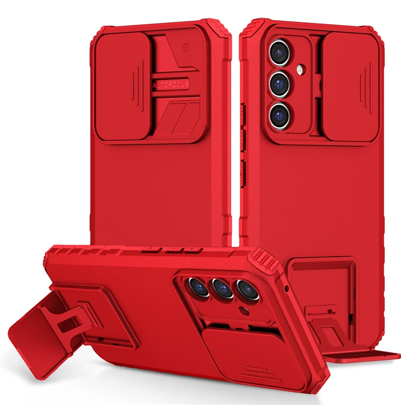 thumbnail image 1 of For Samsung Galaxy A14 A34 A54 5G Case Armor Kickstand Slider Camera Protector Case for Samsung A24 4G A25 A15 A04 A05 S Cover, 1 of 5