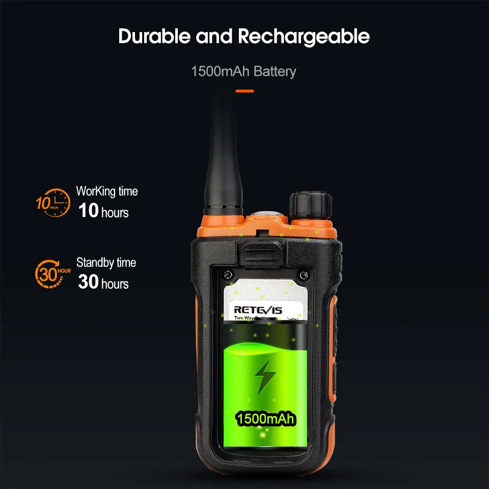 Retevis Walkie Talkie Long Range Mini Two-way FM Radio RB627B Walkie ...