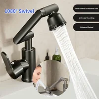 1080 Degree Swivel Faucet Robotic Arm Faucet 360 Degree Rotation Mechanical Arm Kitchen Faucet Bathroom Faucet for Kitchen Sink 1