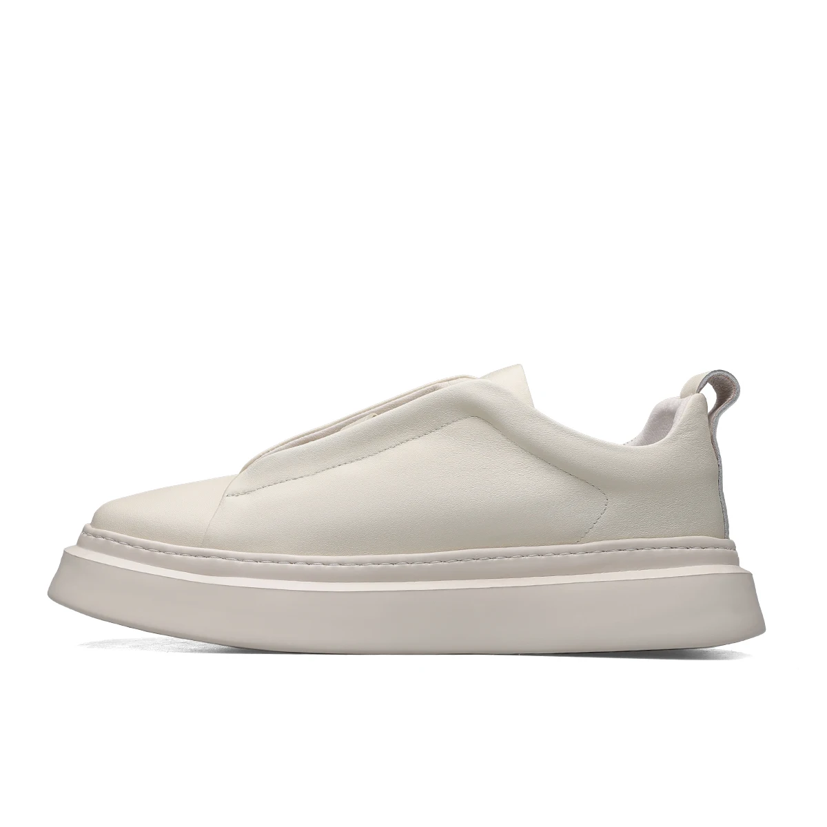 One-piece Men's Shoes Summer Breathable Board Shoes Leather Fashion Small White Shoes-230310
