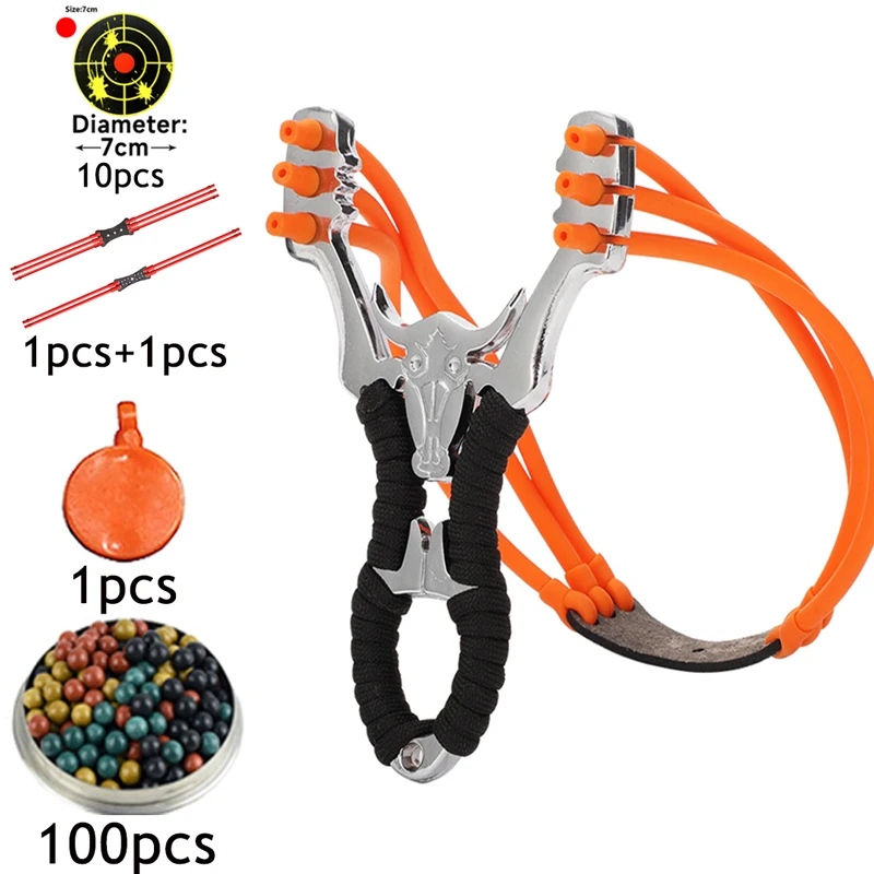 

Metal Slingshot Power Shooting High Precision Strong Precision Traditional Card Ball for Outdoor Hunting Catapult Stainless