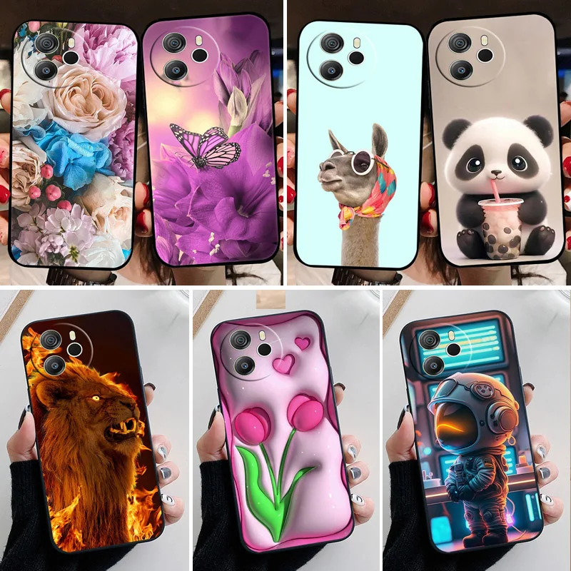 Cute Cartoon Soft Silicone Back Case - Fashionable Phone Cover Etui s