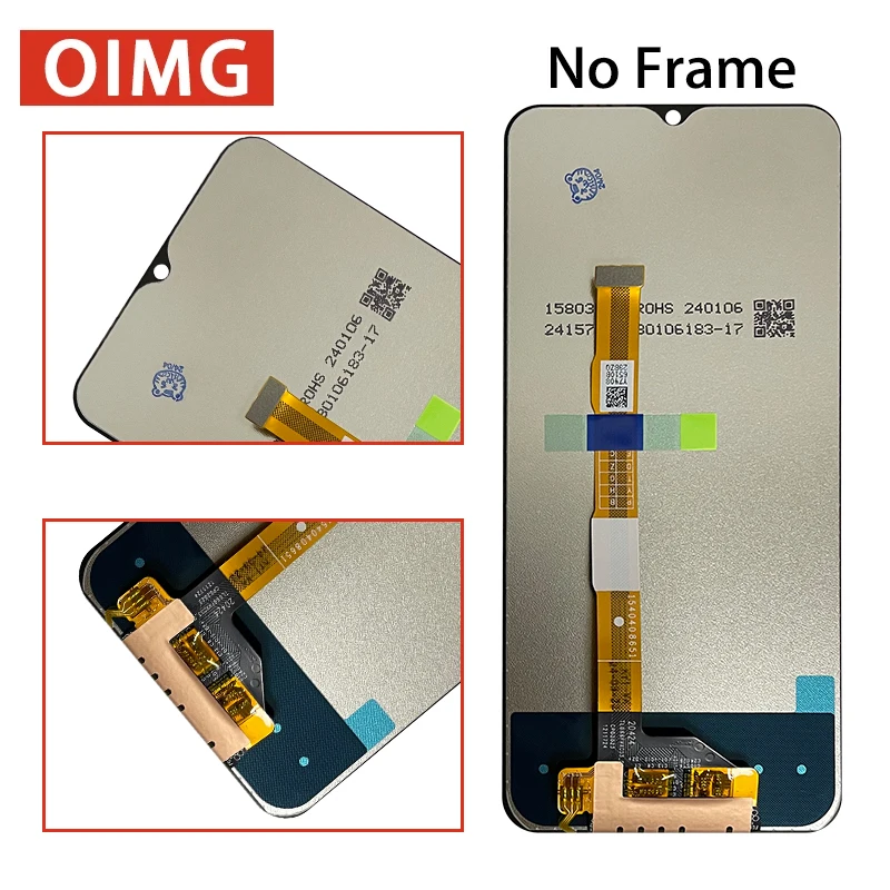 6.58 IPS Vivo Y52s Y53s Y31s Y72 5g Y74s Y76 Y76s Y35 Y31 Y51 2020 LCD 디스플레이 터치 스크린 디지타이저 교체
