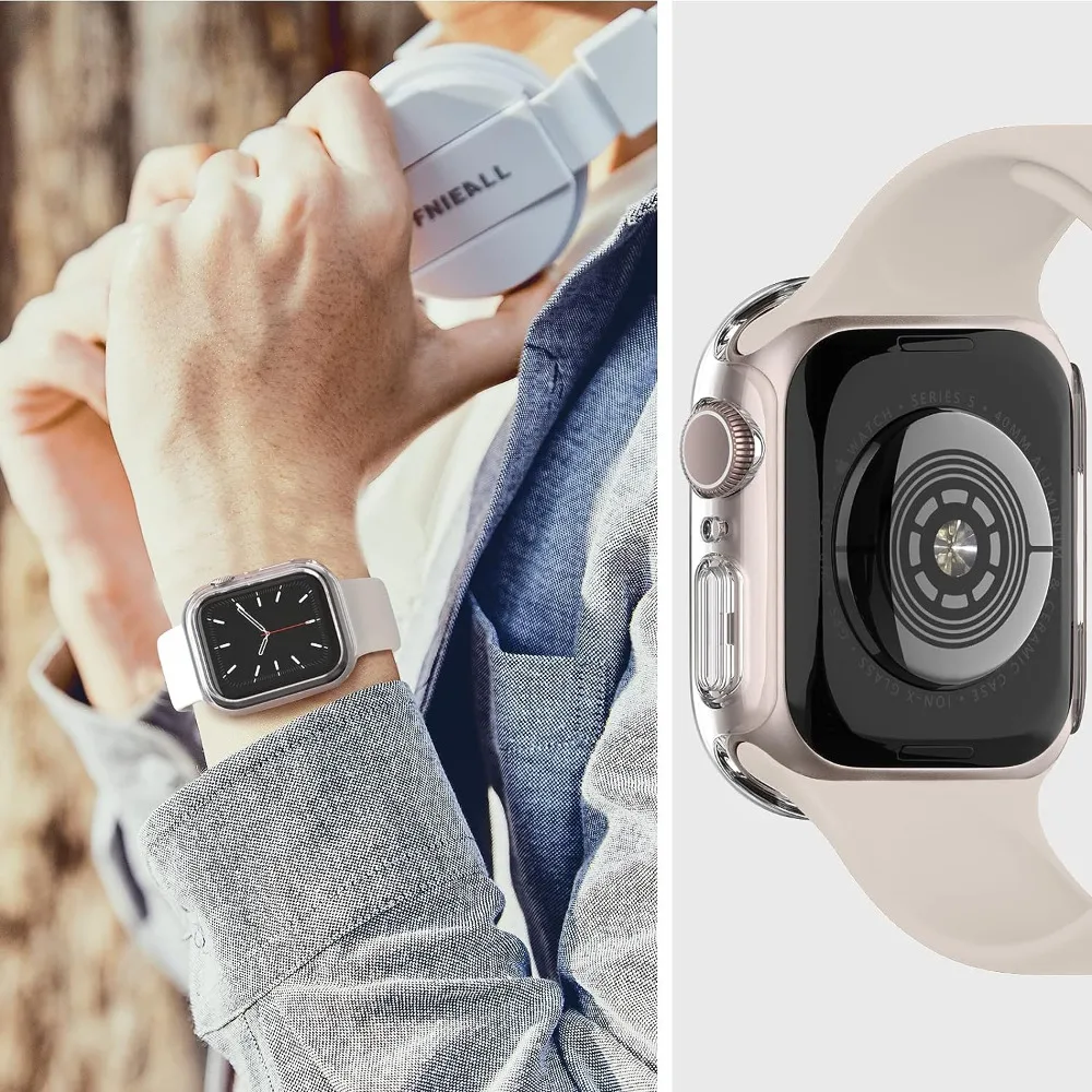 Matte Case for Apple Watch 45mm 41mm 40mm 44mm Hard PC Bumper Protective Cover Frame no glass iWatch SE 9 8 7 6 5 4 Accessories