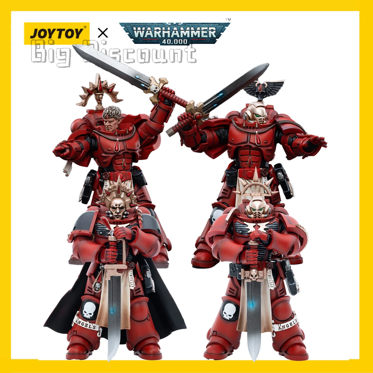 

[Предзаказ] JOYTOY 1/18 Warhammer 40K экшн-фигурка Кровавые Ангелы Ветеран 4 шт. модель игрушка подарок бесплатная доставка
