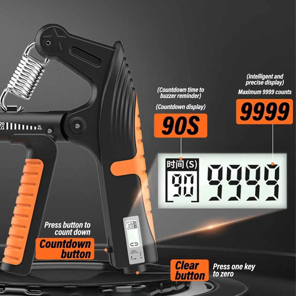 Adjustment Countdow Hand Grip Strengthener 10-120kg Hand Forearm Exerciser Wrist Arm Muscle Bodybuilding Finger Expander Train hand strengthener finger trainer finger strength trainer forearm exerciser wrist exerciser hand grip trainers hand grip exerciser hand exerciser hand trainer