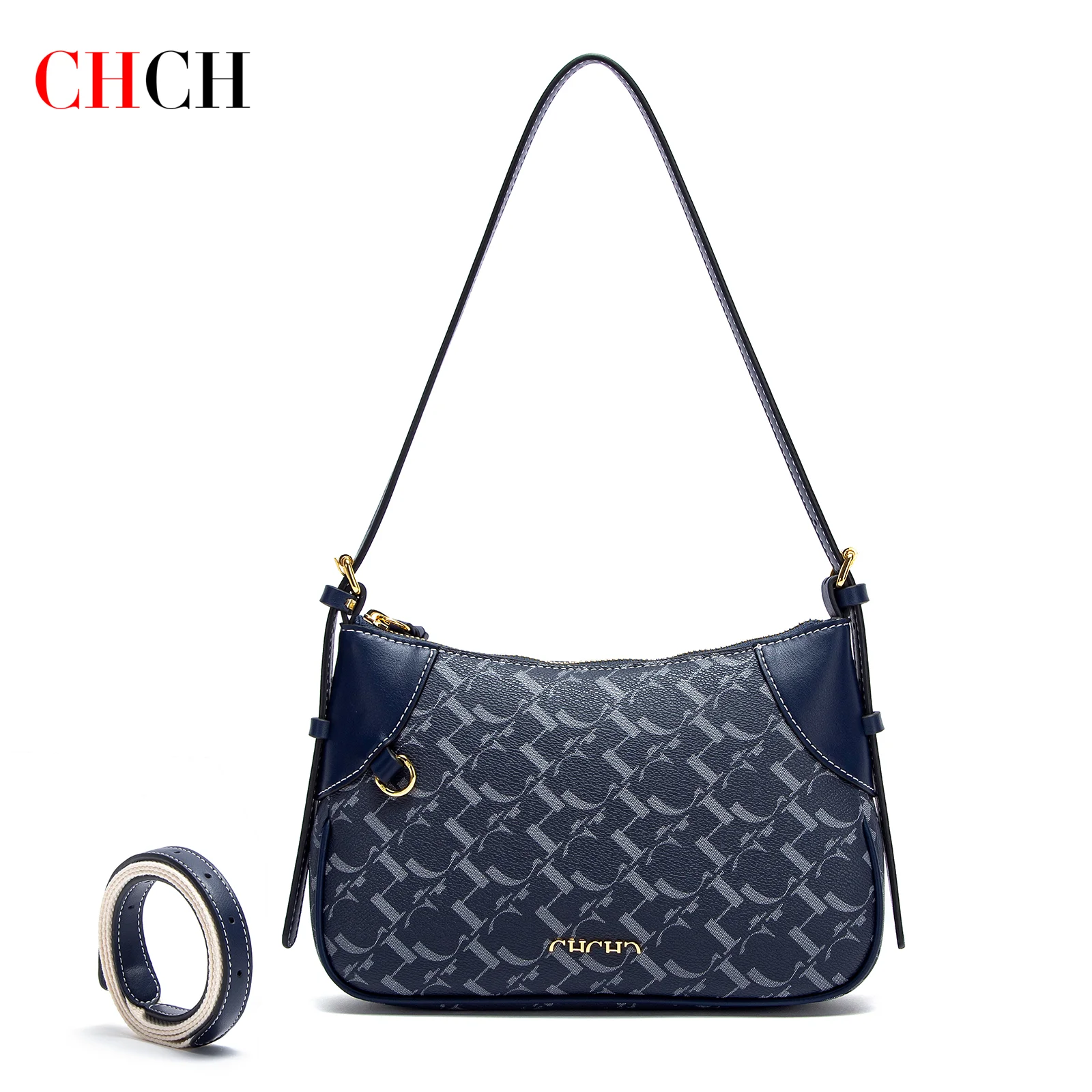 حقيبة كتف نسائية من CHCH لصيف 2025، تتميز بتصميم ه...