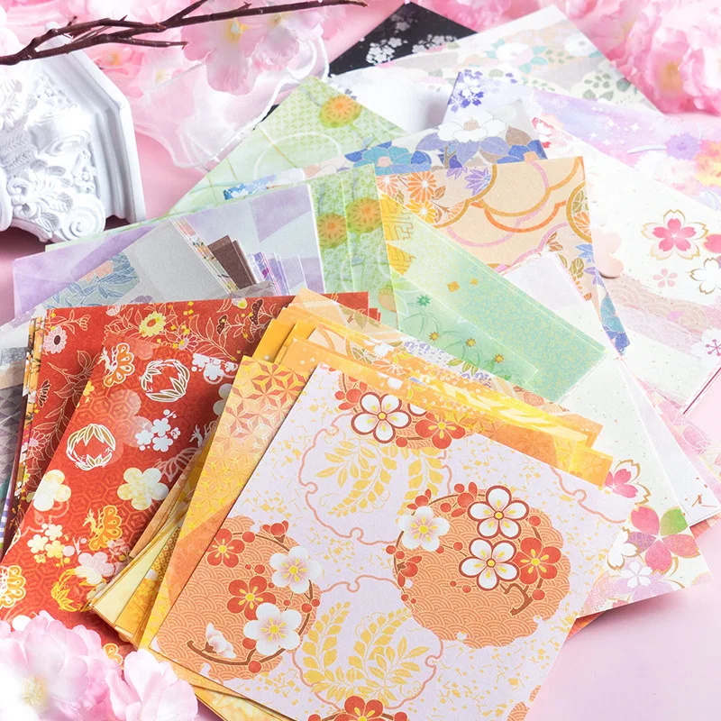 

20 packs wholesale Cherry Blossom Colorful Memo Literature Art Creative Decoration Writable Material Paper 8 kinds