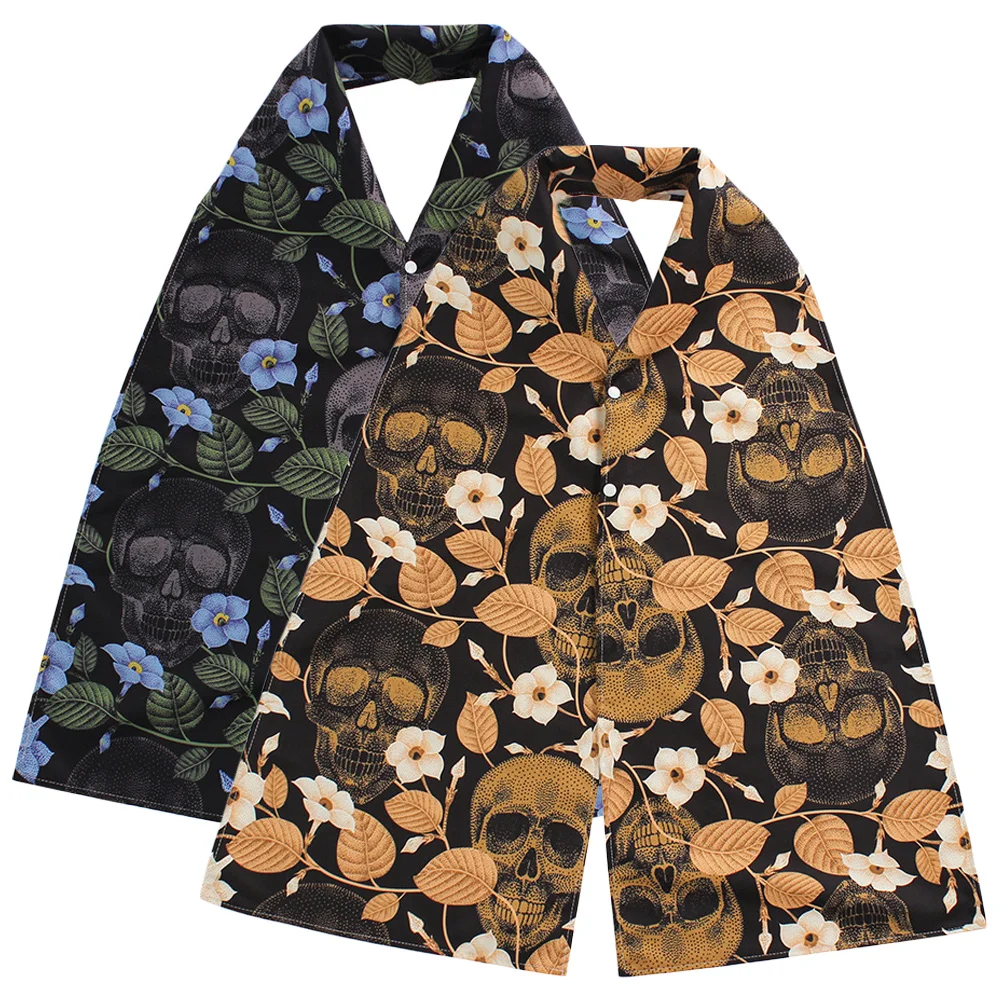 

2 Pcs Dignified Scarf for Women Elderly Bib Dining Supplies Medcouturescrubs Adult Polyester Bibs Eating