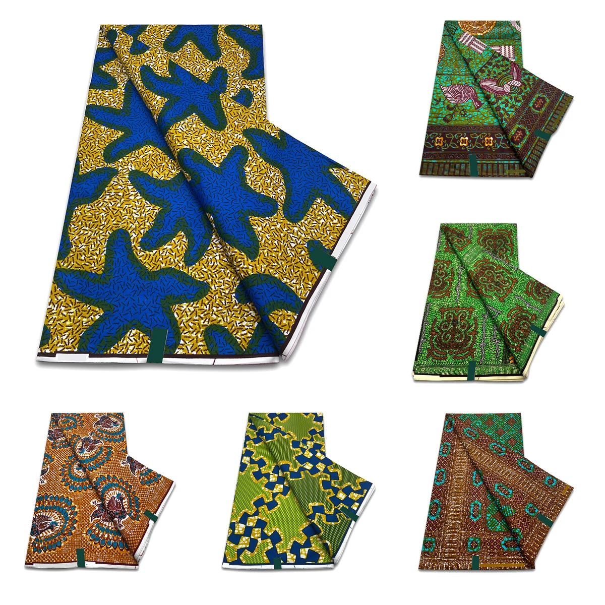

Newest Fashion African Wax Fabric 100% Cotton Nigeria Ankara Wax Fabrics Block Prints Batik Dutch High Quality Sewing Cloth