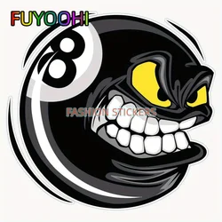 FUYOOHI Car Stickers No. 8 Ball Style Billiards Vinyl Waterproof Sticker Decal Car Laptop Wall Window Bumper Decals