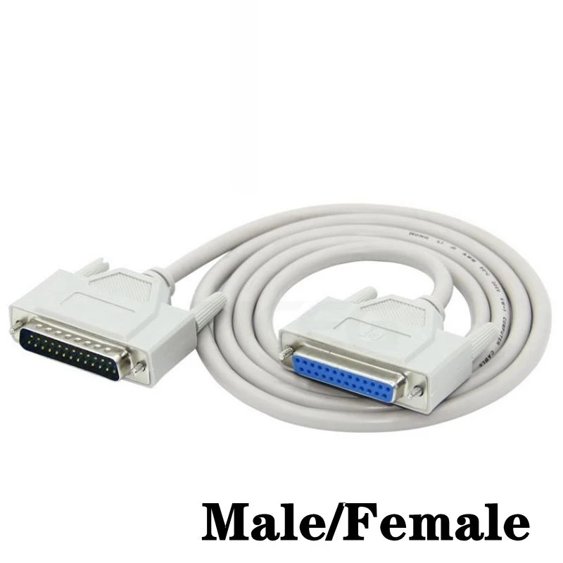 품질 DB25 25Pin 남성-여성 M/F 병렬 LPT 케이블 DB25-DB25 레이저 프린터 용 케이블 DB 25 병렬 케이블