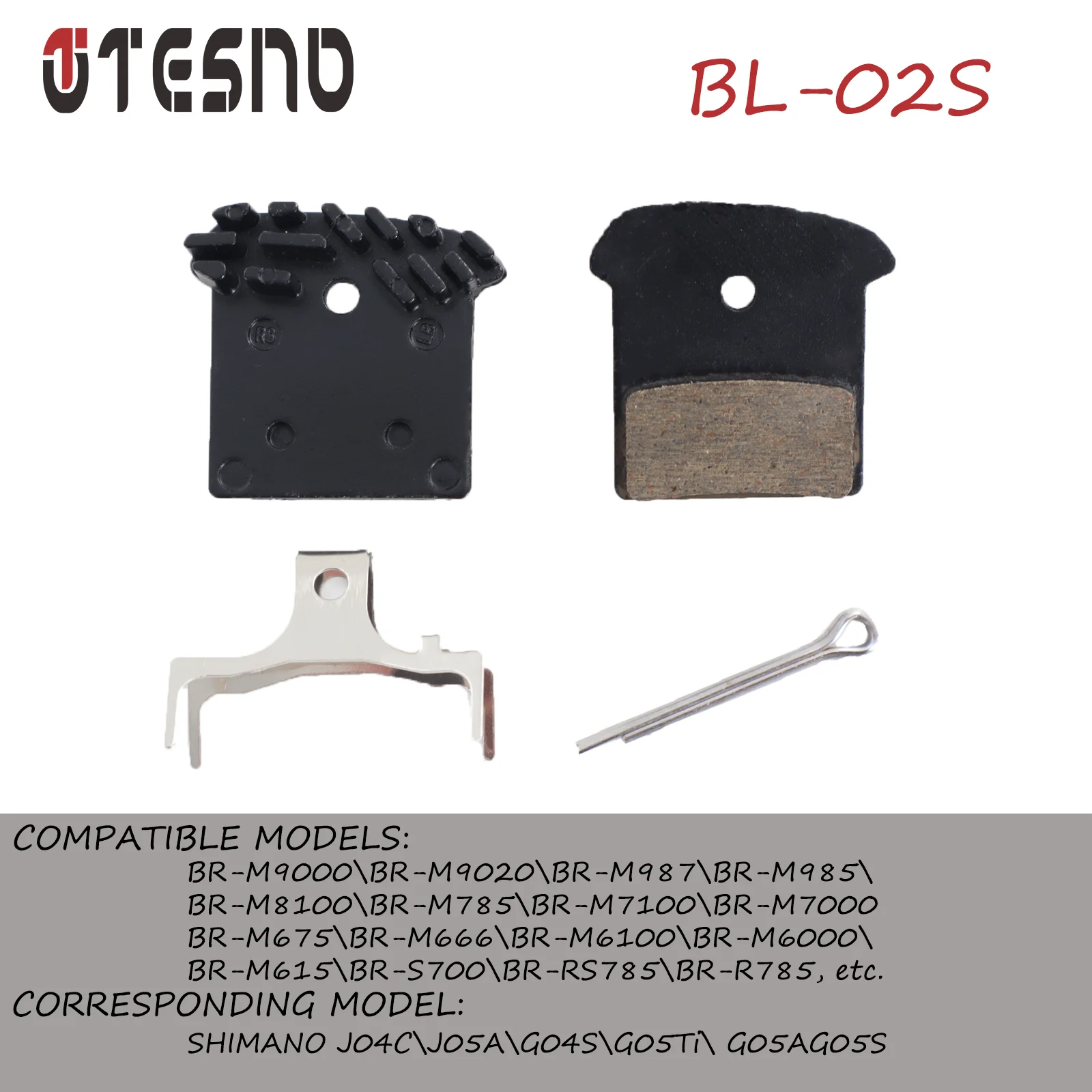 TESNO MTB Bicycle Disc Brake Pad 4P-iston Bike brake pads Metal Ceramic For Shimano M7120 M8120 M9120 MT420 MT520 M810 M820 M640 6