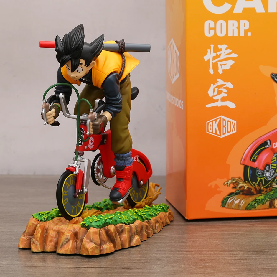 

Dragon Ball Z Son Goku Riding a Bicycle Collectible Statue Figure Model Toy
