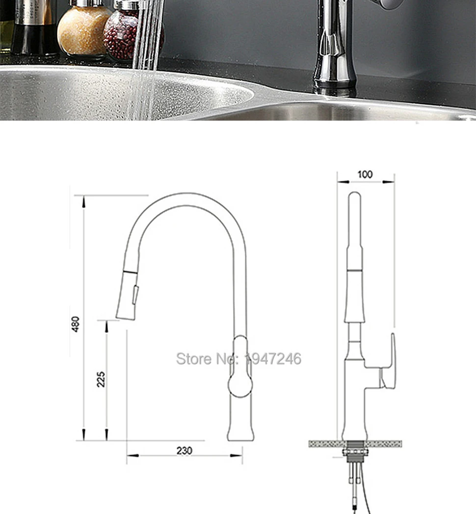 Fabrik Direkt Polnischen Kupfer Wasser Saver Filter Swivel Robinet Para Torneira Chrom Weiß Waschbecken Mixer Pull-out Küche Wasserhahn tippen – Detail 5