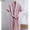 104623-4f3d81.jpg Nouvelles Robes de Chambre en Gaze de Coton Pur pour Couples Été – Peignoirs Fins à Manches Courtes, Robes de Nuit, Tenues d'Intérieur, Couleur Unie, Peignoirs d'Hôtel
