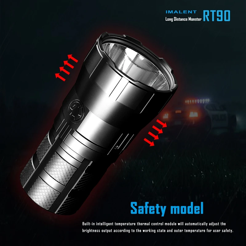 Original IMALENT RT90 LED Flashlight LUMINUS SBT 90 2nd 4800LM High Powerful Rechargeable Torch for Camping