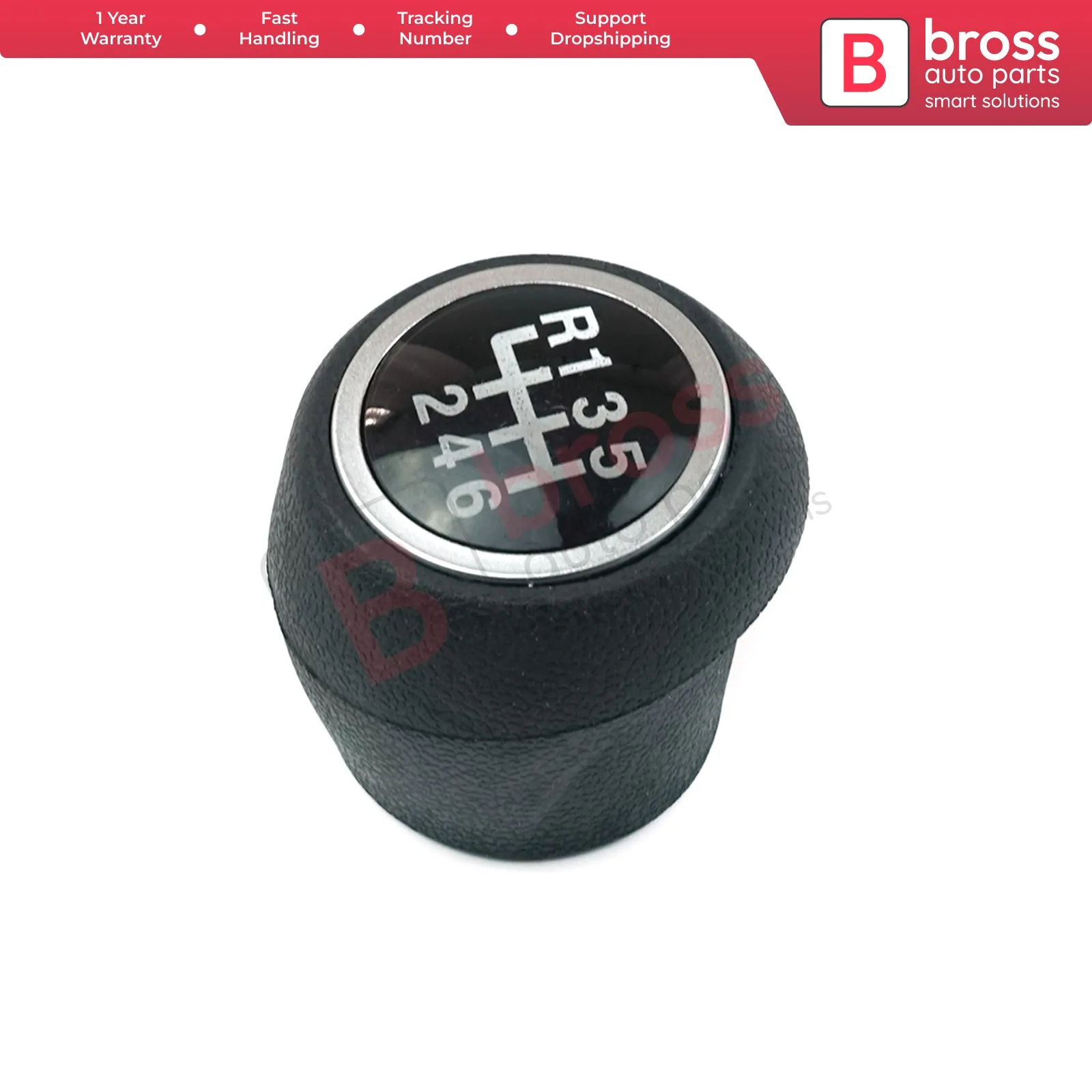 

BSP985 Car 6-Speed Manual Gear Shift Shifter Lever Stick Knob Styling Head Chrome Black 55348538 for Fiat Linea 1.6 Multijet