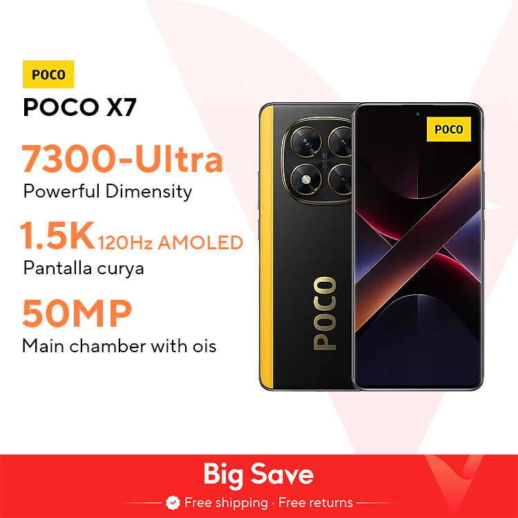 World Premiere POCO X7 Global Version Smartphone Dimensity 7300-Ultra 6.67" 1.5K AMOLED Curved Display 45W Turbo Charging NFC