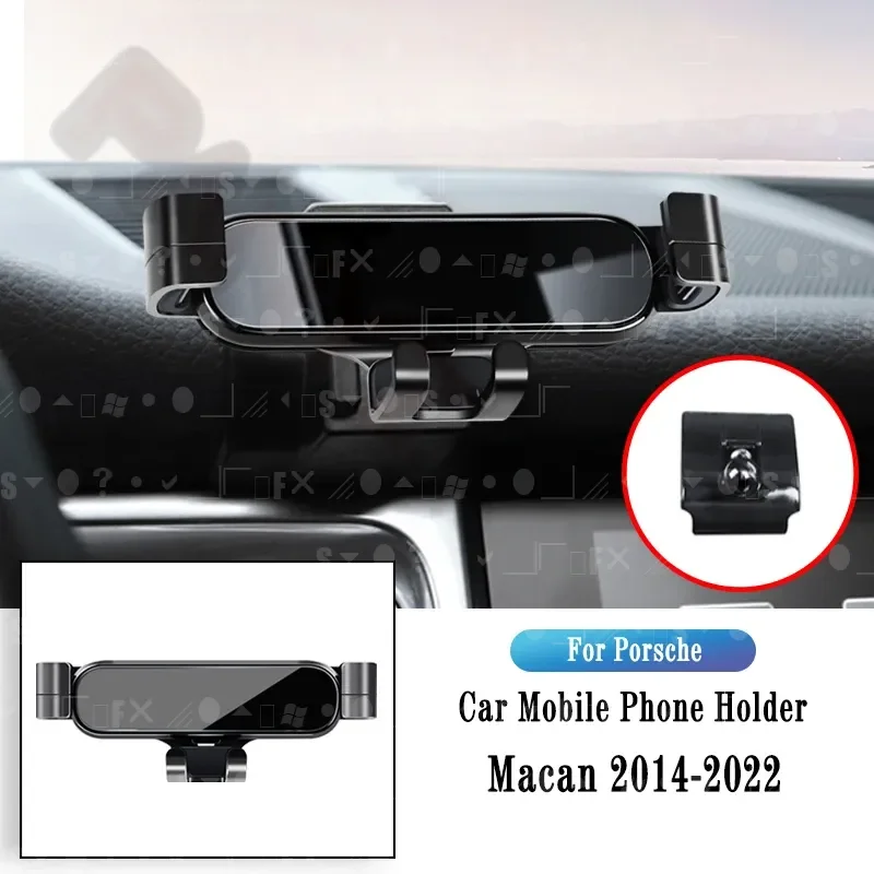 포르쉐 Macan 2014-2022 용 자동차 전화 홀더 중력 네비게이션 브래킷 공기..