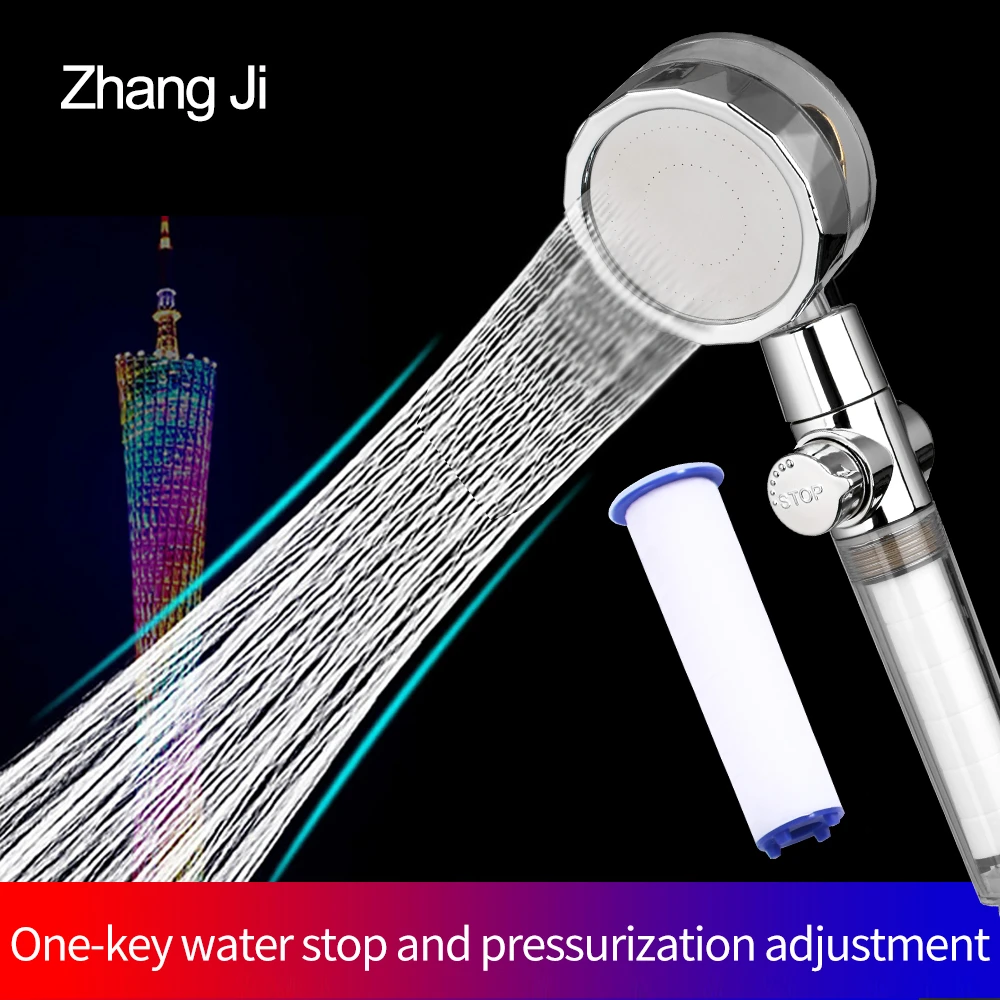 Zhangji Propeller Driven Handheld Shower Head High Pressure Water