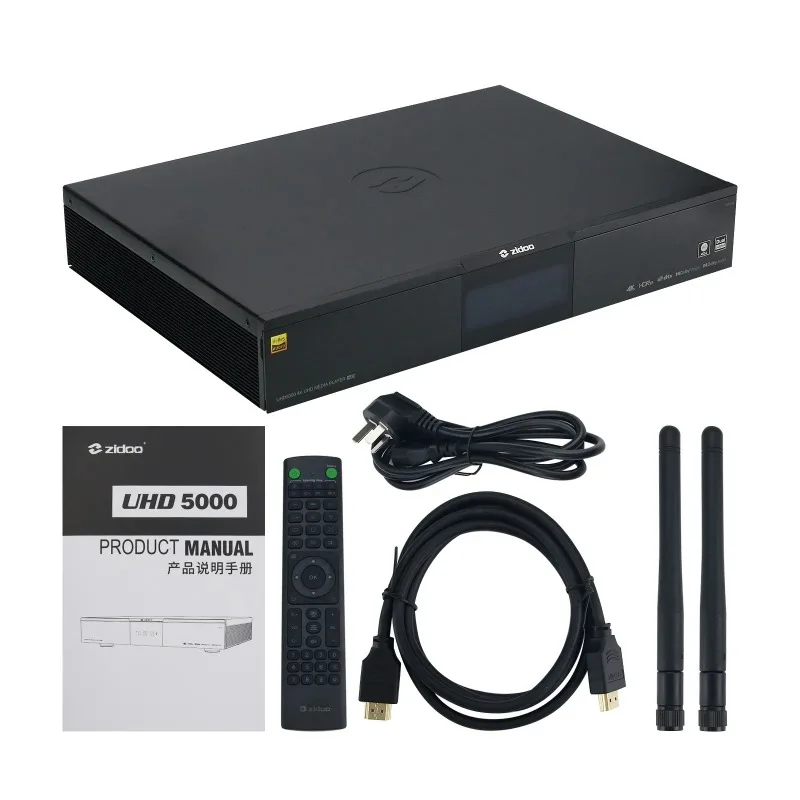 ZIDOO UHD5000 하이파이 하드 디스크 플레이어 4K HDR 돌비 비전 울트라 HD 무손실 음악