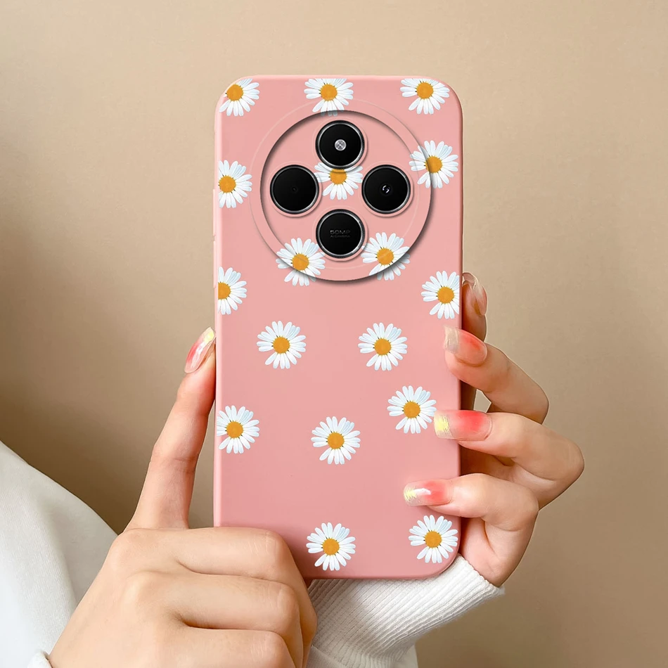 Leisure Flowers Soft Silicone Phone Case with Enhanced Lens Protection