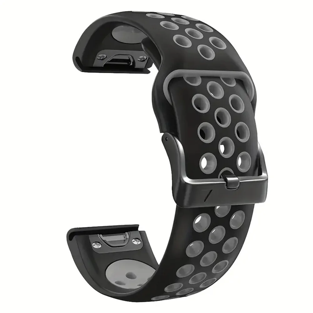 Durable Silicone QuickFit Watch Band with Breathable Design - 22mm/26mm