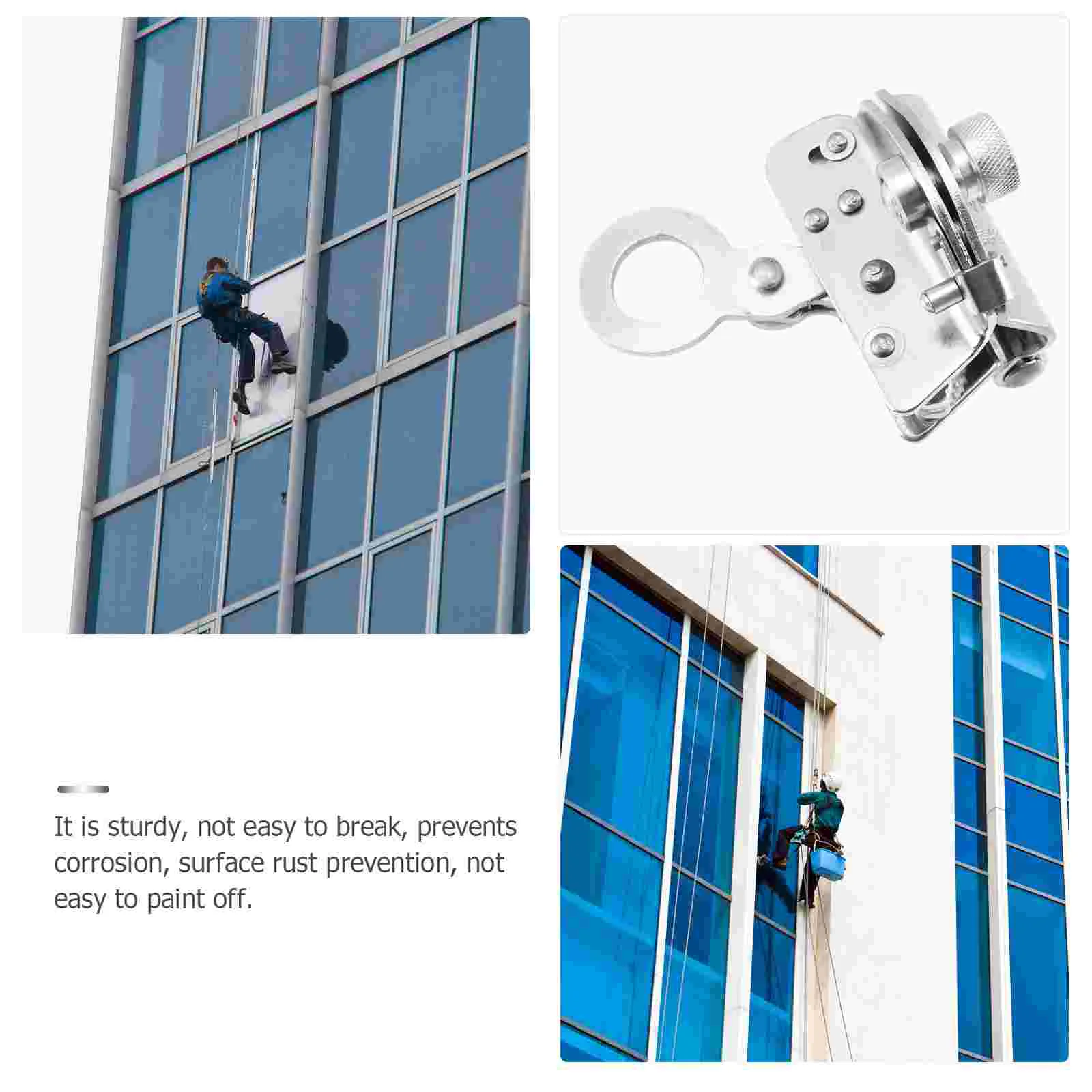 Rope Clamp Climbing Safety Clip Steel Safety Rope Lock Self-Locking Device
