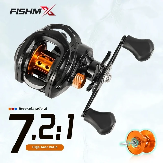 Fishmx Fishing Reel Max Drag 10kg Baitcasting Reel with Aluminum