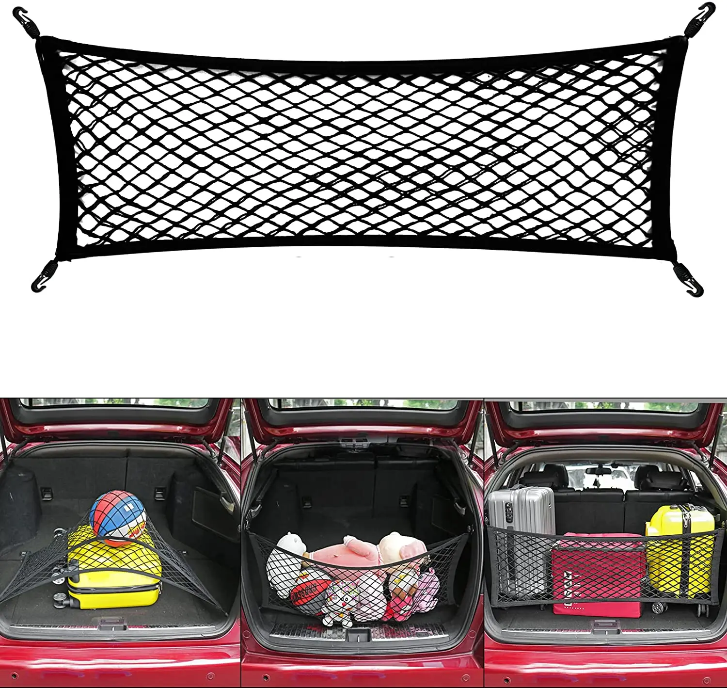 Stretchable Small Cargo Net Pocket Storage Mesh Net Elastic Automotive Cargo Nets Storage Pouch