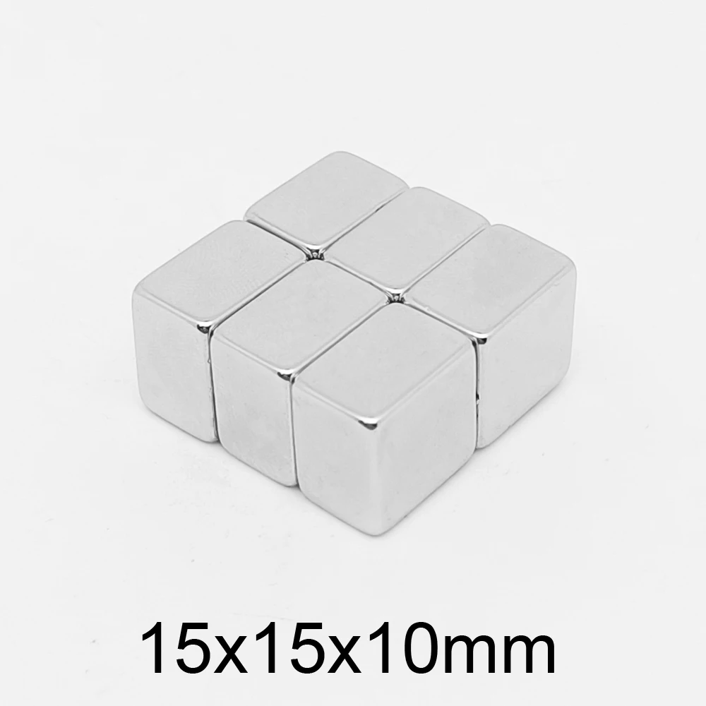 2/5/10/15/20/30PCS 15X15X10 mm Block Search Magnet Sheet N35 Rectangular Permanent Neodymium Magnets Strong 15*15*10 15x15x10mm