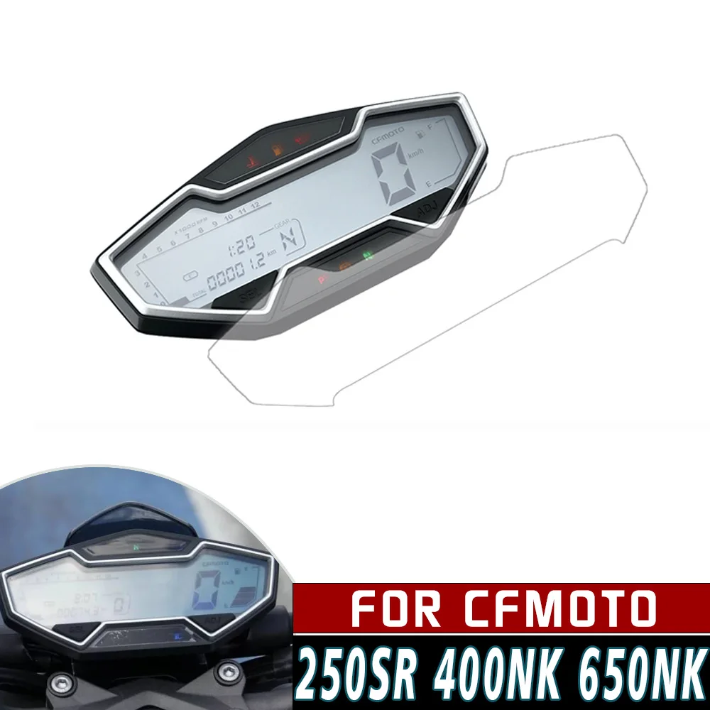 

For CFMOTO 400NK 650NK 250SR 2018 2019 2020 Motorcycle Scratch Cluster Screen Dashboard Protection Instrument Film Protective