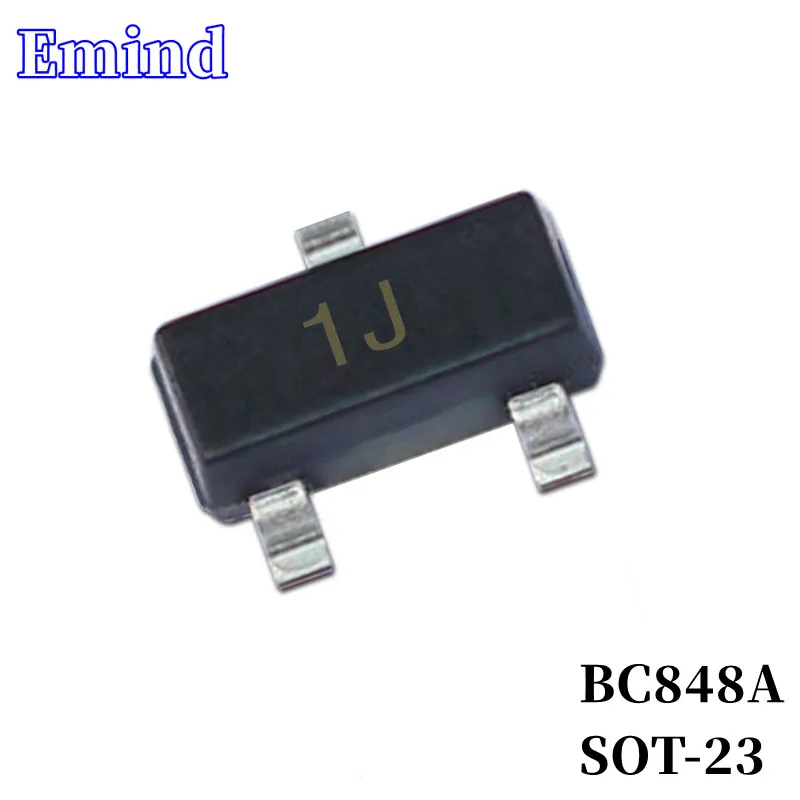 

100/200/300Pcs BC848A SMD Transistor Footprint SOT-23 Silkscreen 1J Type NPN 30V/200mA Bipolar Amplifier Transistor