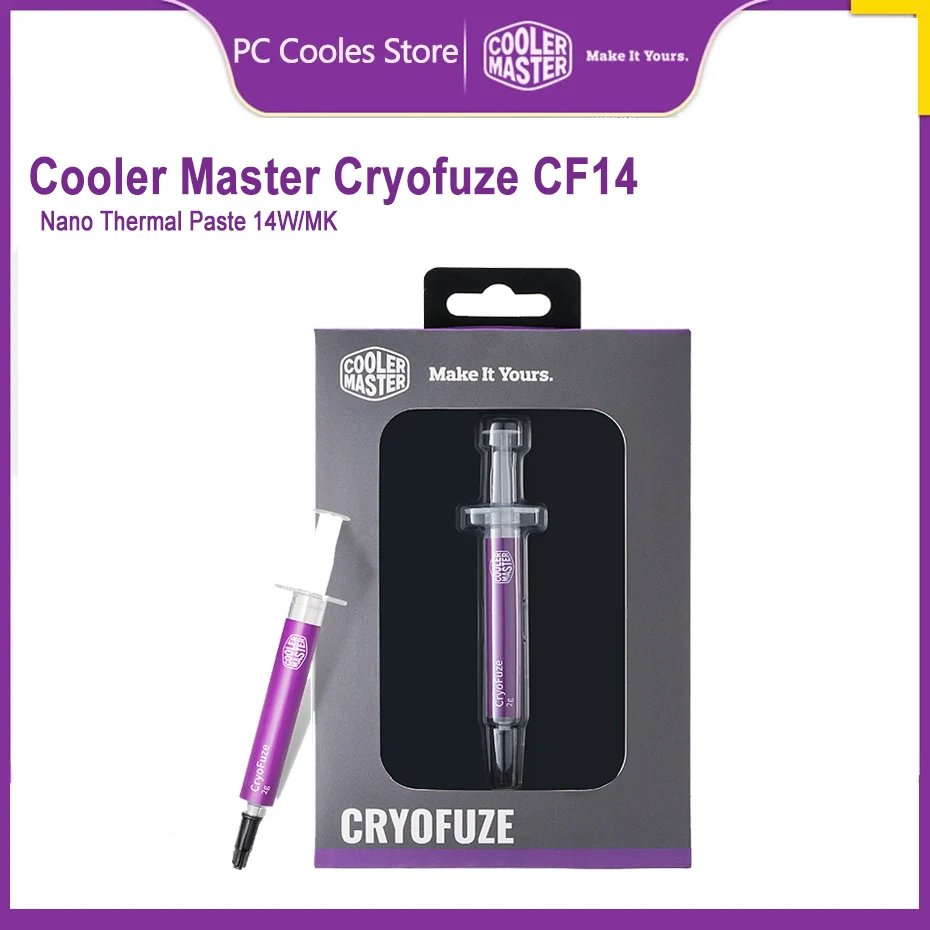 

Cooler Master Cryofuze CF14 Nano Thermal Grease Paste For PC Laptop GPU CPU Heatsink 14W/MK Hot Conductive Silicone Grease