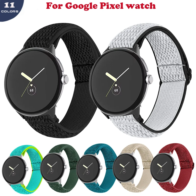 

Nylon Band for Google Pixel Watch Elastic Breathable Watchband Adjustable Strap Soft Comfortable Pixel Bracelet Correa 11 Colors