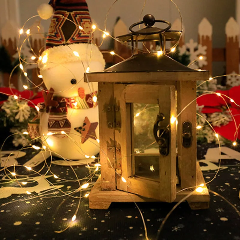 10m Usb/Battery Christmas String Lights Festoon Garland Fairy Lights Christmas Tree Decor With Remote Control New Year 2024