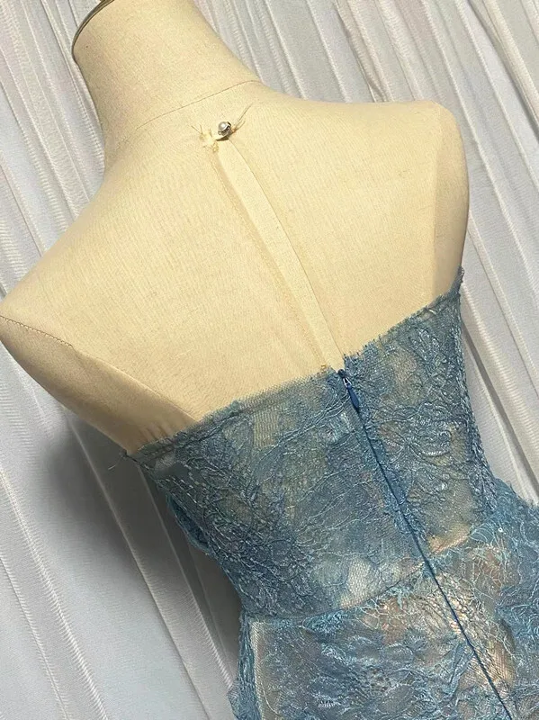 Korean Style 3D Flower Sequin Lace Strapless Dress Elegant Multi-color Mesh Long Dresses Women 2025 New Spring Summer A7877