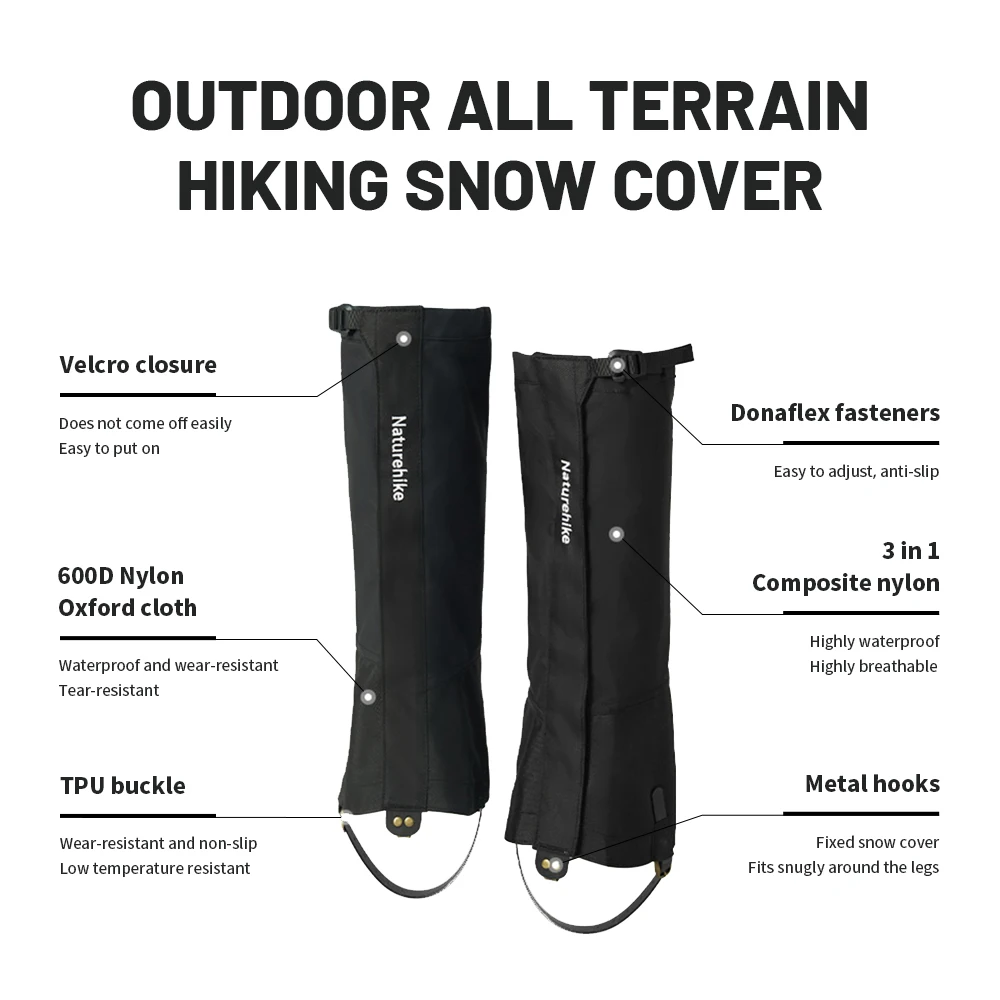 Waterproof Nylon Hiking Gaiters 3