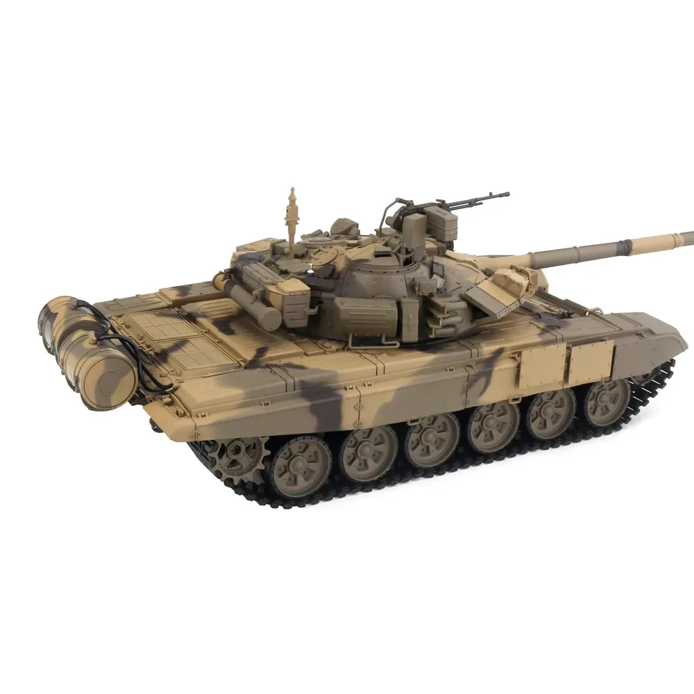 Remote Controlled Tank Henglong Main Battle Rc T90 Tracked Launcher Smoke Simulation Model Off-Road Tank Kid's Outdoor Toy Gift 6