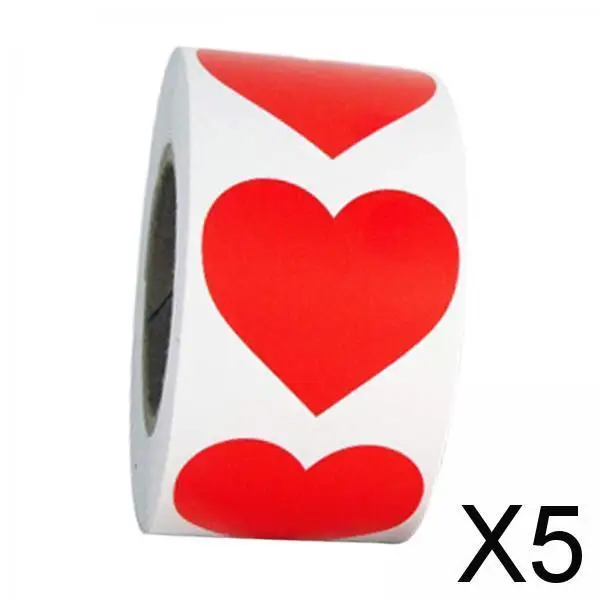 

Наклейки 5xheart, 500 шт., украшение на День святого Валентина для фотографий