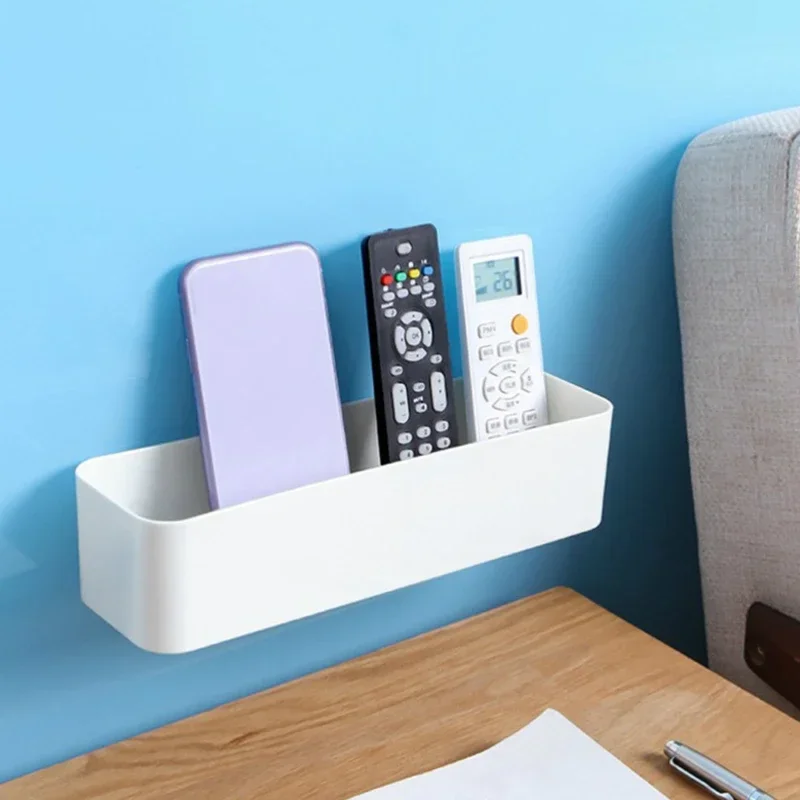 Wall Mounted Organizer Makeup Table Storage Box Shelf Adhesive Hanger kitchen Bathroom Storage Rack Drawer Organizer Container 2